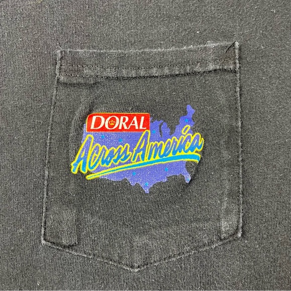 VTG 1996 Doral Cigarettes Country Music Across America Faded Pocket t-shirt XL - Picture 6 of 10